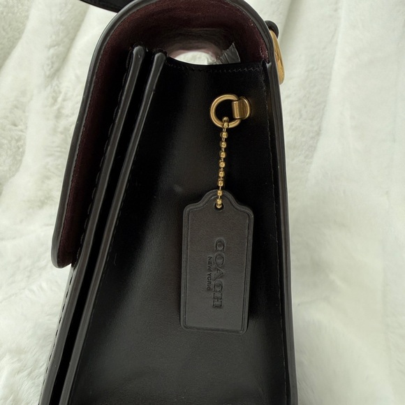 Coach Parker Top Handle Bag, Black Leather, Crossbody bag, Satchel - Picture 3 of 12